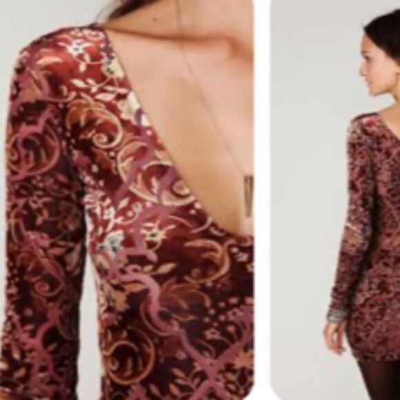 Free People Long Sleeve Stretch Dress Size Medium - Picture 12 of 14